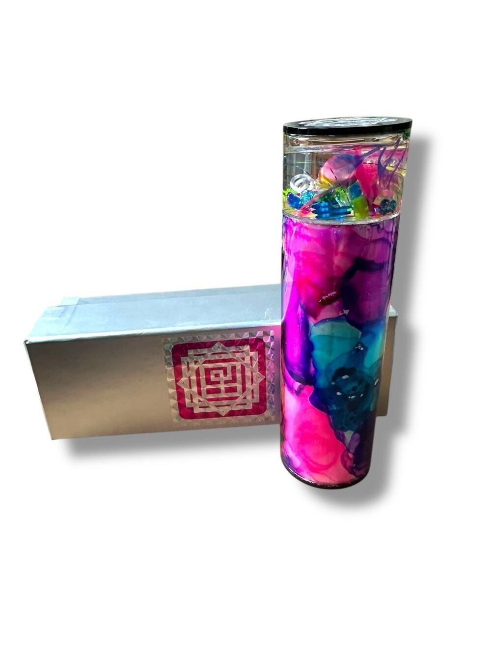 New Mikio Japan Handmade Acrylic Kaleidoscope “Cosmetic Love” 3 Mirror 7 Point